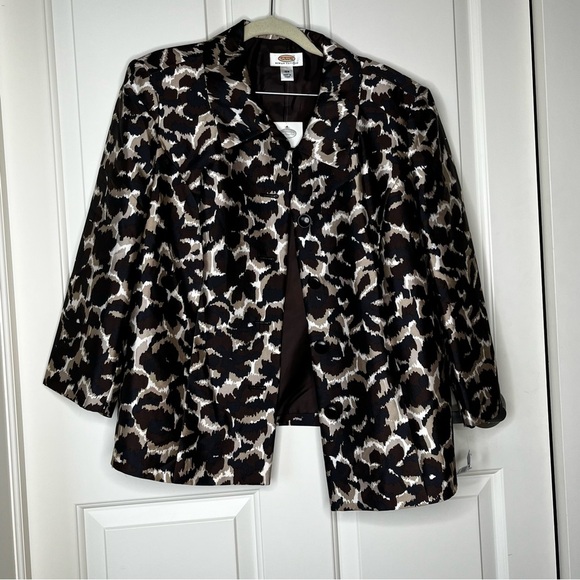 Talbots Chic Animal Print Jacket size 18w New with Tags! - Picture 1 of 6